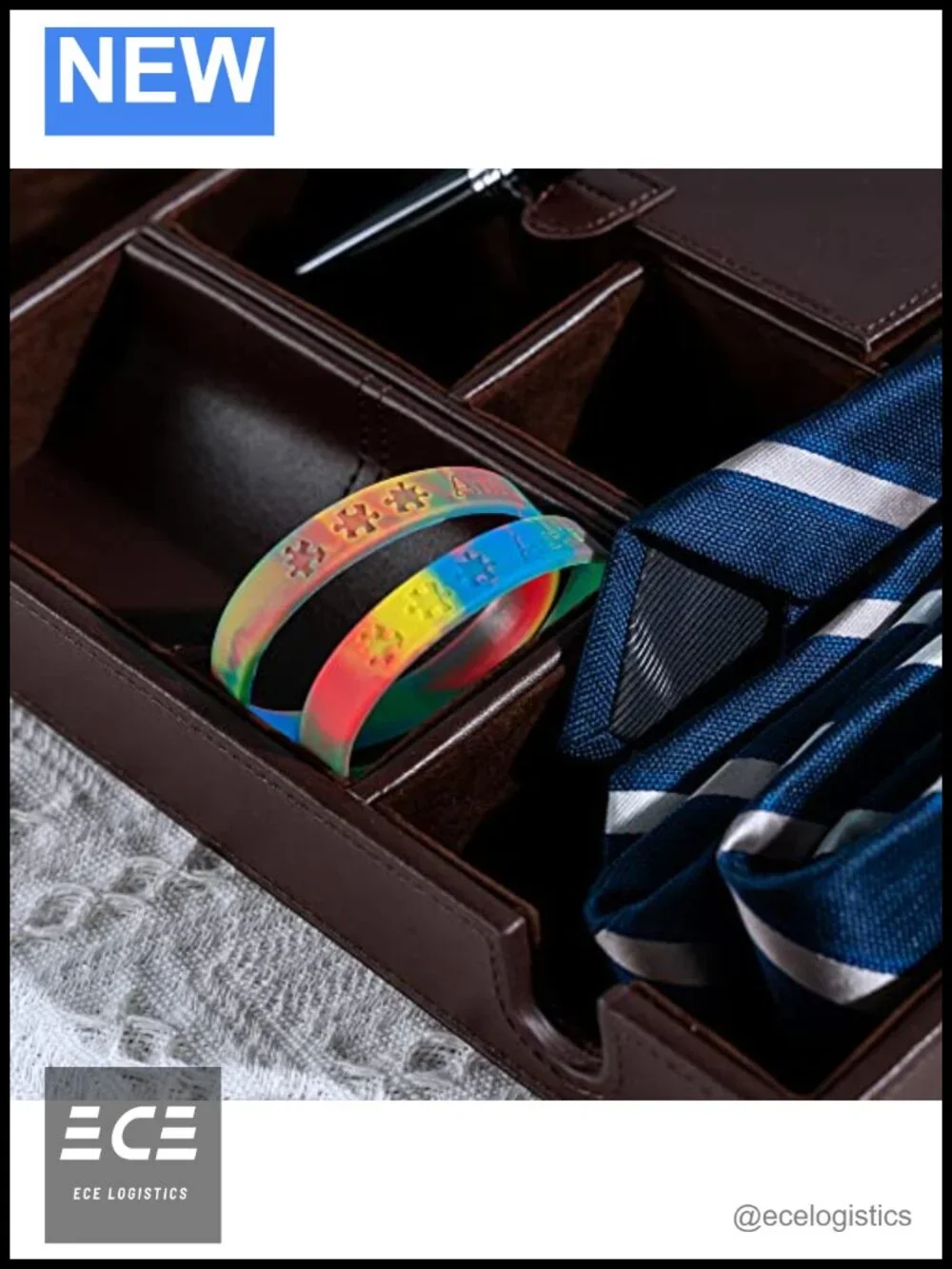 Autism Awareness Silicone Bracelets 50 Pack Adult Size 8.25 In